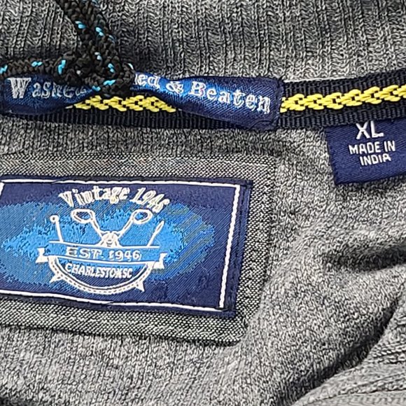 Vintage 1946 Quarter Zip Long Sleeves Sweater Gray Size XL. New - Picture 7 of 7